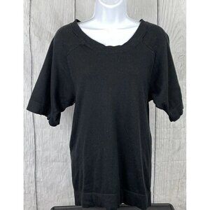 Liz Lange Maternity XS Short Sleeve Black Knit Top